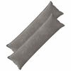 vidaXL Калъфка за възглавница 2 pcs HOUTEN Тъмносиво 40 x 145 см