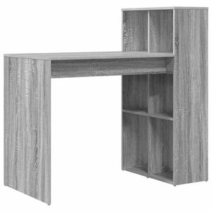 vidaXL Бюро Сив Сонома Инженерна дървесина 108 x 55 x 103.5 см
