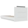 vidaXL Рамка за легло с табла, бяла, 90x200 см, инженерно дърво
