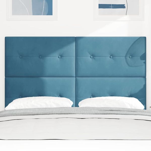 vidaXL LED глава С LED лентисти светлини Синьо 160 cm Полиестер