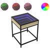 vidaXL Нощна масичка с Infinity LED сонома дъб 40x40x51 см