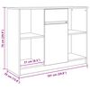 vidaXL Бюфет с чекмеджета, старо дърво, 101x35x76 см, инженерно дърво