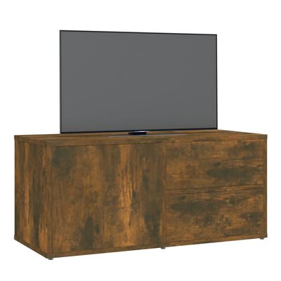 vidaXL ТВ шкаф, опушен дъб, 80x34x36 см, инженерно дърво