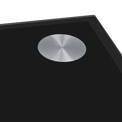 vidaXL Трапезна маса с плот от черно стъкло