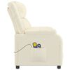 vidaXL Електрически масажен стол, кремав, изкуствена кожа
