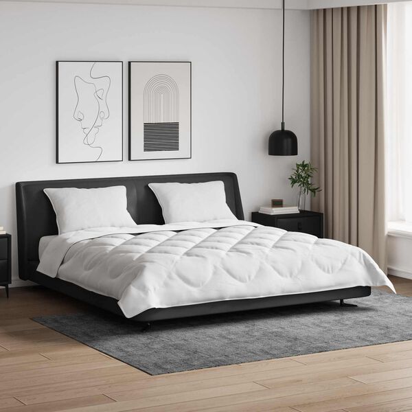 vidaXL Завивка с възглавница 3 pcs Бяло Микрофибър