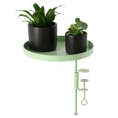 Esschert Design Подложка за растения със скоба кръгла зелена L