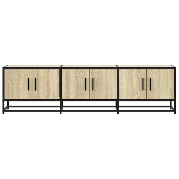 vidaXL ТB шкаф, дъб сонома, 150x35x41 см, инженерно дърво и метал