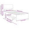 vidaXL Рамка за легло с таблото Дъб 90 x 190 cm Инженерно дърво