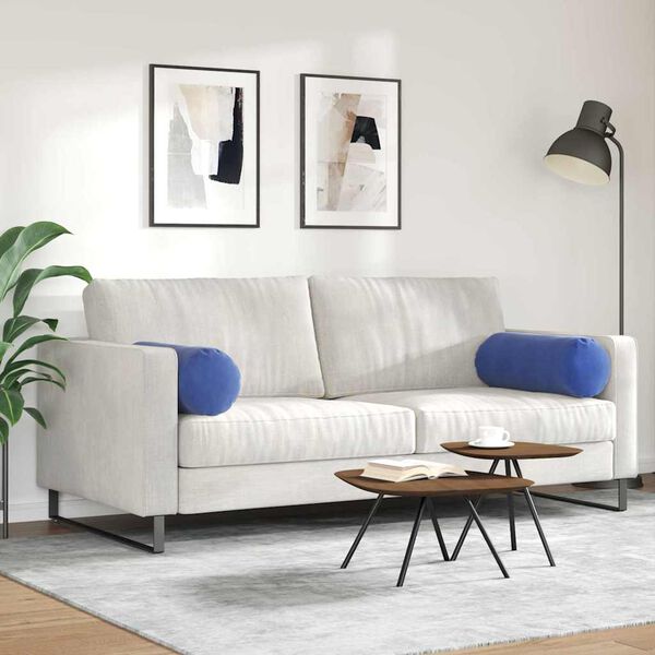 vidaXL Възглавници валяци 2 pcs Полицейско синьо &Oslash; 25 x 70 см