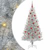 vidaXL Коледно дърво с 150 LED светодиода Сребрист 150 cm PET
