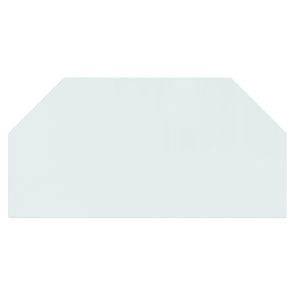 vidaXL Стъклена подложка за камина, шестоъгълна, 100x50 см