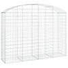 vidaXL Дъговидна габионна кошница 200x50x140/160 см поцинковано желязо