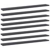 vidaXL Рафтове за етажерка, 8 бр, сиви, 80x10x1,5 см, ПДЧ