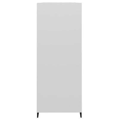 vidaXL Сайдборд, бял гланц, 69,5x32,5x90 см, инженерно дърво