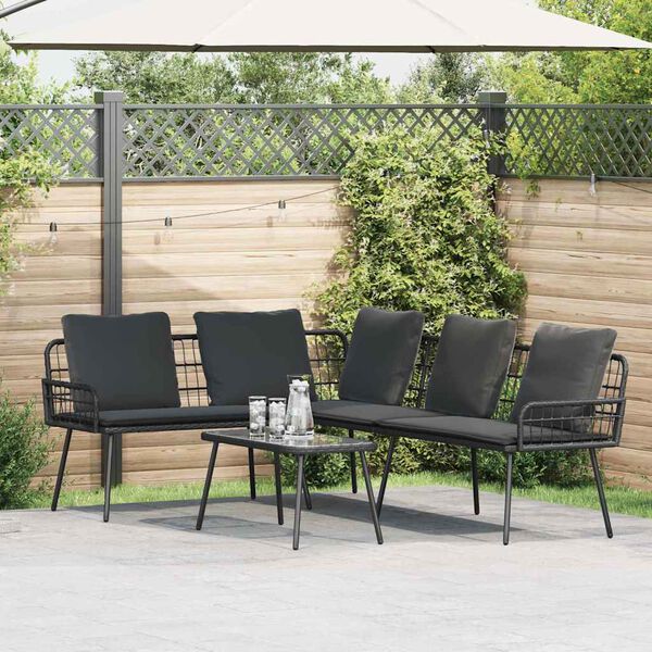 vidaXL Диван с възглавница Сив 61.5 x 123 x 82cm Метал