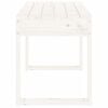 vidaXL Градинска пейка, бяла, 80x38x45 см, борово дърво масив