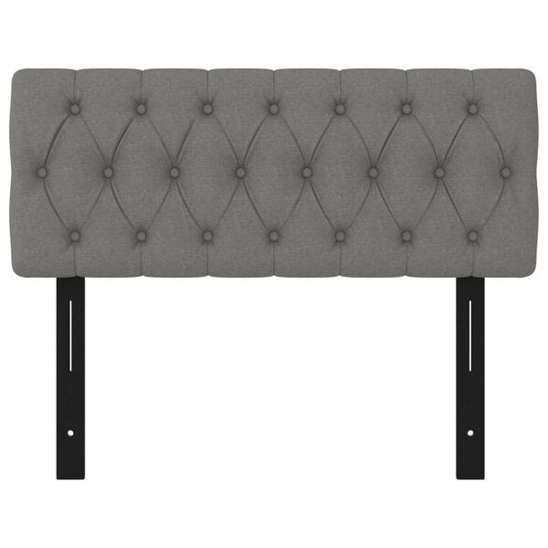 vidaXL Горна табла за легло, тъмносива, 100x7x78/88 см, плат