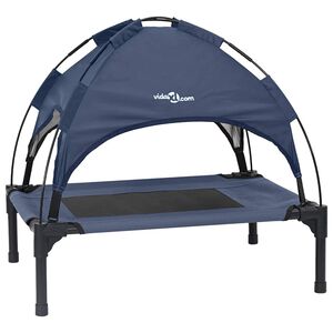 vidaXL Кучешко легло Морски син 62 x 48 x 61 см Стомана