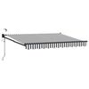 vidaXL Електрически разтегателен навес Антрацит и бяло 2,5 x 2 m