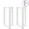 vidaXL Крака за бар маса, Т-образни, 2 бр., бели, 60x35x(90-91) см, стомана