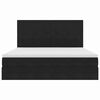 vidaXL Легло с място за съхранение и LED Черно 160 x 200 cm Кадифе