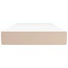 vidaXL Матрак с покет пружини средна твърдост капучино 100x200x20 см изкуствена кожа
