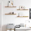 vidaXL Стенен рафт с рафт 4 pcs Бежово 60 x 9 x 3 cm Инженерно дърво
