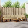 vidaXL Комплект дивани за открито 7 pcs Натурален и Бежов