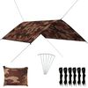 vidaXL Тента за къмпинг, 3x2 м, камуфлаж