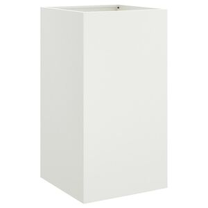 vidaXL Кашпа, бяла, 42x38x75 см, стомана