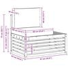 vidaXL Външен край на диван с възглавница Естествен 91 x 63 x 73 см