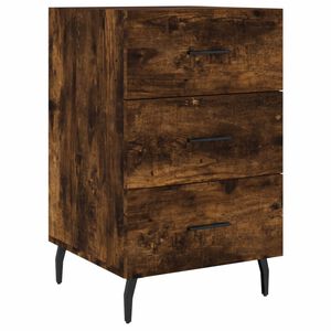 vidaXL Нощно шкафче, опушен дъб, 40x40x66 см, инженерно дърво