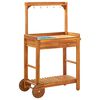 vidaXL Количка за готвене на открито, акация масив, 92x43,5x141,5 cм