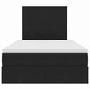 vidaXL Легло с място за съхранение и матрак Черно 120 x 190 cm Кадифе