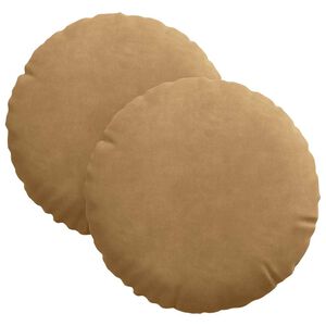 vidaXL Възглавници за седалки 2 pcs Кафяво &Oslash; 40 x 13 см Кадифе