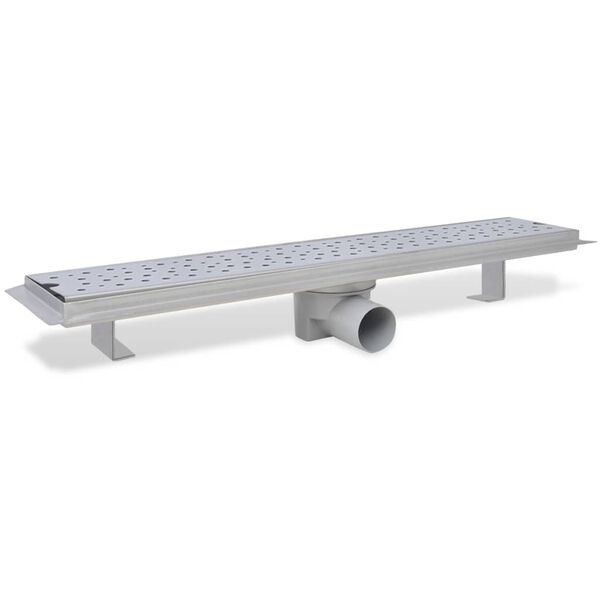 vidaXL Линеен сифон, балончета, 630x140 мм, неръждаема стомана