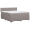 vidaXL Континентално легло с матрак Таупе 160 x 200 cm Текстил