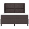 vidaXL Легло с пружинирана основа Тъмнокафяв 160 x 200 cm текстил