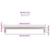 vidaXL Дръжки за шкафове, 5 бр, сребристи, 224 мм, неръждаема стомана