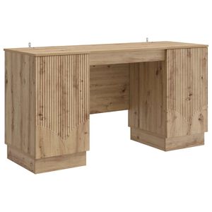 vidaXL Бюро Дъб артизан 142,5 x 50 x 75 см Инженерна дървесина