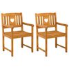 vidaXL Външна пейка 2 pcs Натурално 56 х 55,5 х 90 см