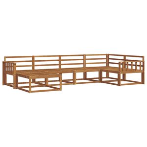 vidaXL Комплект дивани за открито 6 pcs Натурално
