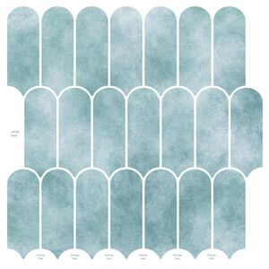 vidaXL Плочка с перо 20 pcs Зелено 30 x 30 cm Полиуретан и PET