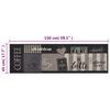 vidaXL Кухненско килимче, миещо, Coffee, черно, 45x150 см, кадифе