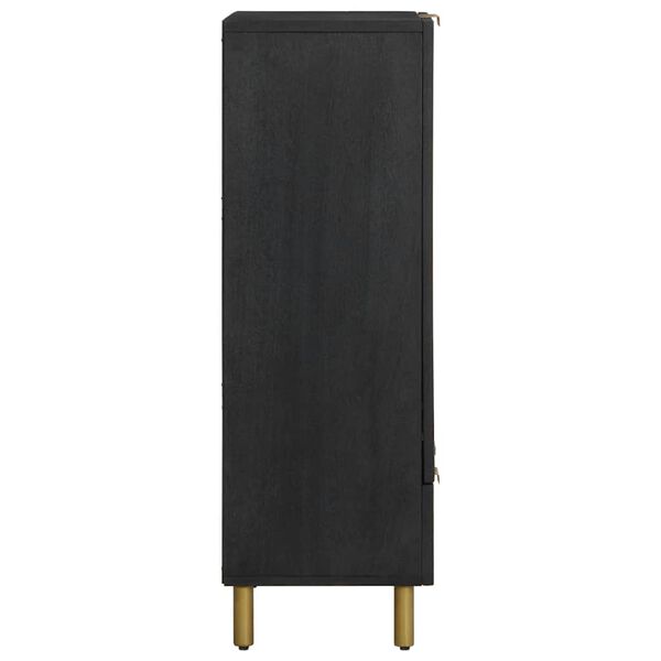 vidaXL Висок шкаф, черен, 60x33x100 см, инженерно дърво