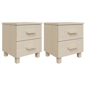 vidaXL Нощни шкафчета HAMAR 2 бр меденокафяви 40x35x44,5 см бор масив