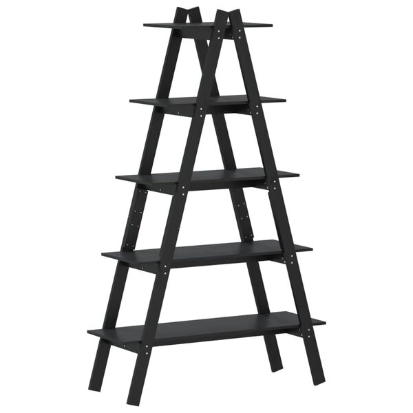 vidaXL Етажерка на 5 нива, A-образна, 110x40x180,5 см, бор масив