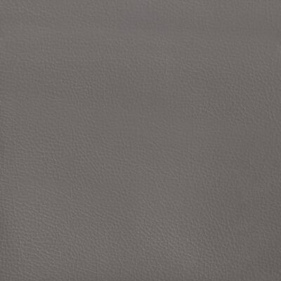 vidaXL Горна табла за легло, сива, 203x16x78/88 см, изкуствена кожа