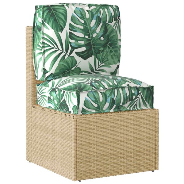 vidaXL Комплект възглавници за палет 2 pcs Зелен Листен Шаблон